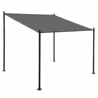 Pergola Anbaupergola Terrassenüberdachung 3x3m ~ anthrazit