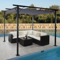Pergola Avila - Garten Pavillon 3x3m grau