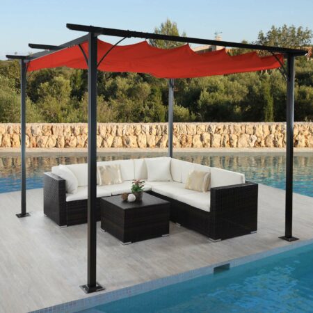 Pergola Avila - Garten Pavillon 3x3m terrakotta