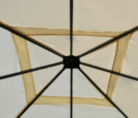 Pergola Cadiz 4x4m  mit Seitenwand + Moskitonetz ~ creme