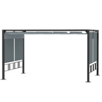 Pergola Gartenpavillon 3.9x2.9m mit Sonnendach
