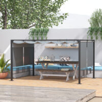 Pergola Gartenpavillon 3.9x2.9m mit Sonnendach