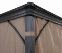 Pergola Hardtop Pavillon + Seitenwand + Moskitonetz ~ 3x3m