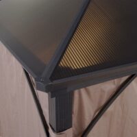 Pergola Hardtop Pavillon + Seitenwand + Moskitonetz ~ 3x3m