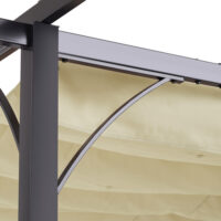 Pergola Pavillon 3x3m mit Schiebedach Beige