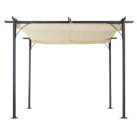 Pergola Pavillon 3x3m mit Schiebedach Beige