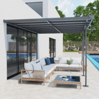 Pergola Pavillon Anbau 4x3m Aluminium