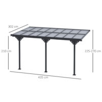 Pergola Pavillon Anbau 4x3m Aluminium