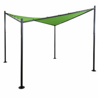 Pergola Phos Garten Pavillon Sonnensegel 4x4m grün