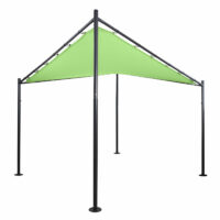 Pergola Phos Garten Pavillon Sonnensegel 4x4m grün