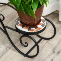 Pflanzentreppe Blumentreppe Pflanzregal 2 Etagen - Mosaik