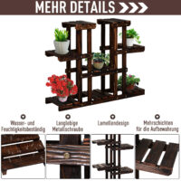 Pflanzentreppe Blumentreppe Pflanzregal  3 Etagen - Holz