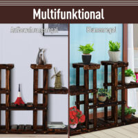 Pflanzentreppe Blumentreppe Pflanzregal  3 Etagen - Holz