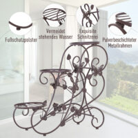 Pflanzentreppe Blumentreppe Pflanzregal  3 Etagen - Metall