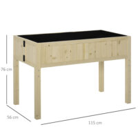 Pflanzkasten Pflanztisch mit 6 Fächer Tanne Massiv 120x60x81cm