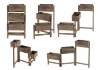 Pflanzregal Höhe: 65cm  Shabby-Look Vintage braun