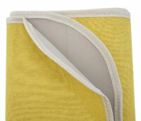 Picknickkorb Weidenkorb Set für 4 Personen mit Decke gelb