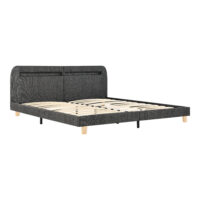Polsterbett Roskilde mit LED Beleuchtung 180x200cm Leinen