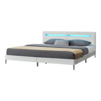 Kunstlederbett Taastrup mit LED Beleuchtung 180x200cm