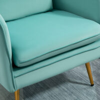 Polstersessel Armsessel Samtoptik Vintage-Design Grün