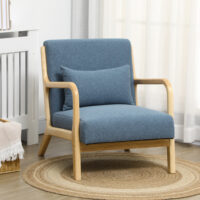 Polstersessel Einzelsessel Massivholz Stoffbezug Skandidesign