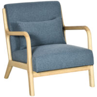 Polstersessel Einzelsessel Massivholz Stoffbezug Skandidesign