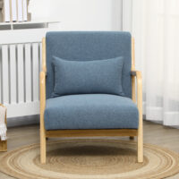Polstersessel Einzelsessel Massivholz Stoffbezug Skandidesign
