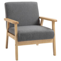 Polstersessel Lounge-Sessel Skandi-Design Massivholz