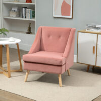 Polstersessel Loungesessel Skandi-Design Rosa