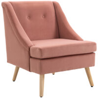 Polstersessel Loungesessel Skandi-Design Rosa