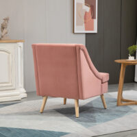 Polstersessel Loungesessel Skandi-Design Rosa
