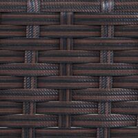 Poly-Rattan Gartenbank Halden braun-meliert Kissen creme