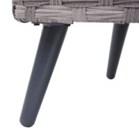 Poly-Rattan Gartengarnitur Sitzgruppe Spun Poly ~ grau dunkelgrau