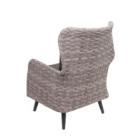 Poly-Rattan Gartengarnitur Sitzgruppe Spun Poly ~ grau dunkelgrau