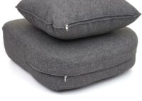 Poly-Rattan Gartengarnitur Sitzgruppe Spun Poly ~ grau dunkelgrau