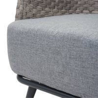Poly-Rattan Gartengarnitur Sitzgruppe Spun Poly ~ grau / hellgrau