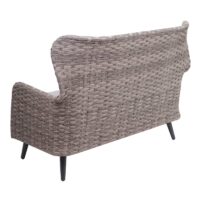 Poly-Rattan Gartengarnitur Sitzgruppe Spun Poly ~ grau / hellgrau