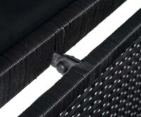 Poly-Rattan Kissenbox Basic schwarz 63x135x52cm ~ 320l