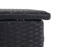 Poly-Rattan Kissenbox Basic schwarz 80x160x94cm ~ 950l