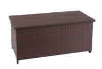 Poly-Rattan Kissenbox Premium braun 51x100x50cm ~ 170l
