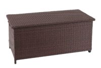 Poly-Rattan Kissenbox Premium braun 51x115x59cm ~ 250l