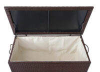 Poly-Rattan Kissenbox Premium braun 51x115x59cm ~ 250l