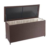 Poly-Rattan Kissenbox Premium braun 63x135x52cm ~ 320l