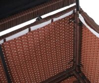 Poly-Rattan Kissenbox Premium braun 63x135x52cm ~ 320l