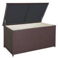 Poly-Rattan Kissenbox Premium braun 80x160x94cm 950l