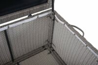 Poly-Rattan Kissenbox Premium grau 51x100x50cm ~ 170l