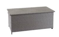 Poly-Rattan Kissenbox Premium grau 51x115x59cm ~ 250l