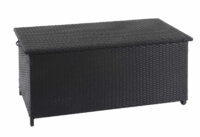 Poly-Rattan Kissenbox Premium schwarz 51x115x59cm ~ 250l
