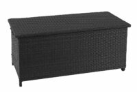Poly-Rattan Kissenbox Premium schwarz 63x135x52cm ~ 320l