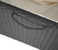 Poly-Rattan Kissenbox Premium schwarz 63x135x52cm ~ 320l